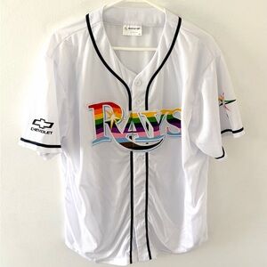 Match-Up Tampa Bay Rays Pride Edition Baseball Jersey, Size: XL